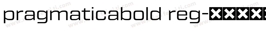 pragmaticabold reg字体转换